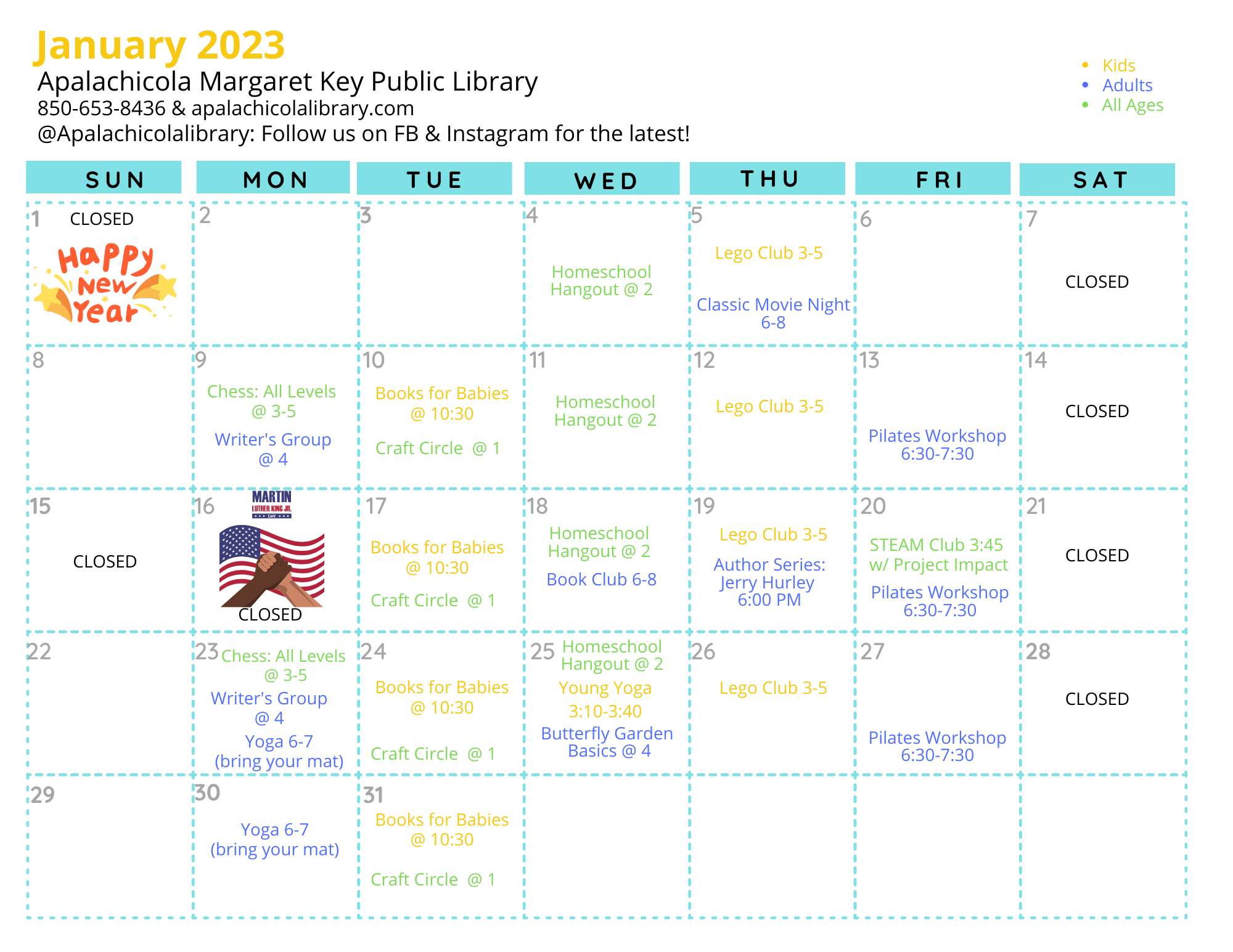 Events – Apalachicola Margaret Key Public Library